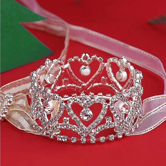 NIB Never used Lovelyshop Pet Tiara Rhinestones/ribbon to tie on Pet read boxes - Picture 2 of 9